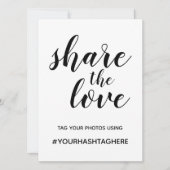 Invitation Panneau mariage Hashtag (Devant)