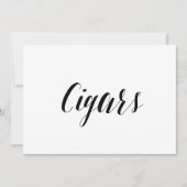 Invitation Panneau Mariage Style calligraphie "Cigars" (Devant)