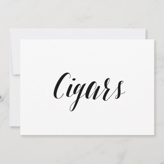 Invitation Panneau Mariage Style calligraphie "Cigars" (Devant)