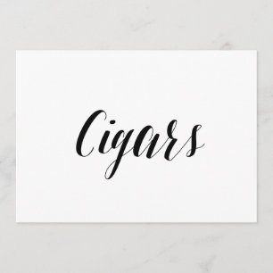 Invitation Panneau Mariage Style calligraphie "Cigars"