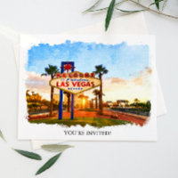 Panneau Mariage Watercolor Las Vegas