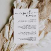 Invitation Panneau Menu Cupcake Panneau Minimaliste Mariage C