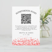 Invitation Panneau QR Code Caisse de Lune de Miel, Mariage Lu (Debout devant)