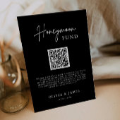 Invitation Panneau QR Code Caisse de Lune de Miel, Mariage Lu