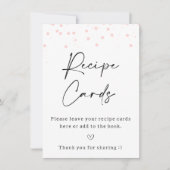 Invitation Panneau Recette Dots Roses Modernes (Devant)