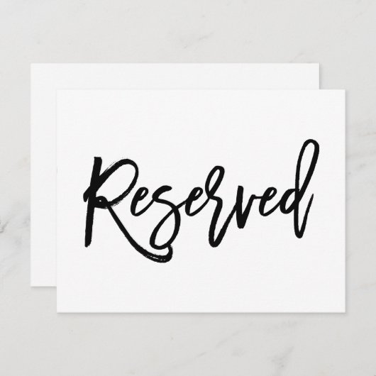 Invitation Panneau réservé à 2 côtés avec Mariage à main chic (Devant / Derrière)