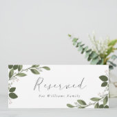 Invitation Panneau Réservé Brins Rougissants (Debout devant)