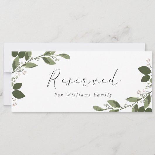 Invitation Panneau Réservé Brins Rougissants (Devant)