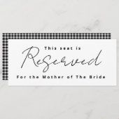 Invitation Panneau Réservé Mariage (Devant / Derrière)