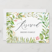 Invitation Panneau réservé Mariage de cristal d'aquarelle (Devant)