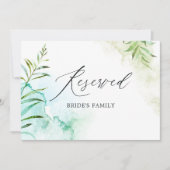 Invitation Panneau réservé Mariage de cristal géométrique Aqu (Devant)