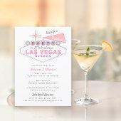 Invitation Panneau Retro Las Vegas Bachelorette Party Invitat
