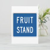 Invitation Panneau routier du socle de fruits (Debout devant)