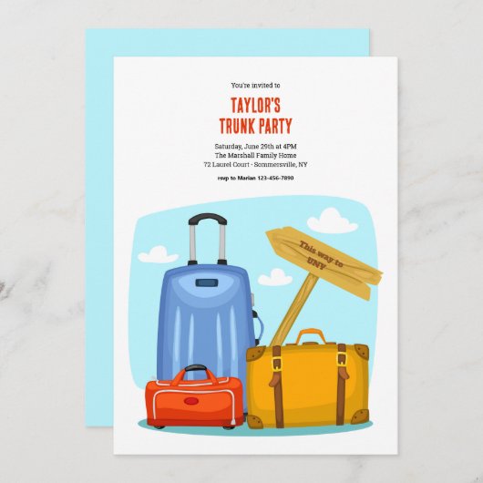 Invitation Panneau routier vers l'université (Devant / Derrière)