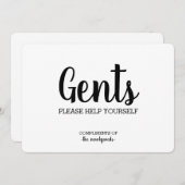 Invitation Panneau simple pour panier de salle de bain - Mess (Devant / Derrière)