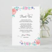 Invitation Panneau Tableau Mariage floral (Debout devant)