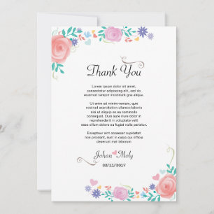 Invitation Panneau Tableau Mariage floral