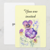 Invitation Panneaux aquarelle (Devant / Derrière)