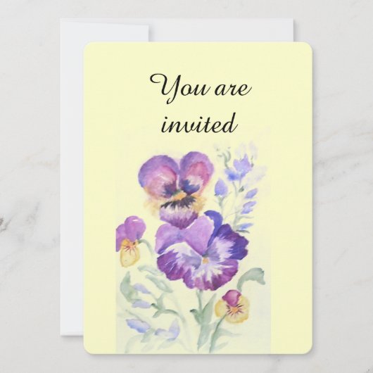 Invitation Panneaux aquarelle (Devant)