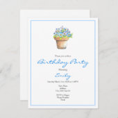 Invitation Panneaux aquarelle pointillés (Devant / Derrière)