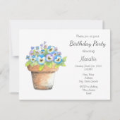 Invitation Panneaux aquarelle pointillés (Devant)