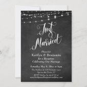 Invitation Panneaux Chalkboard Chaîne Juste Marié Réception (Devant)