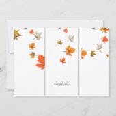 Invitation Panneaux de citrouille (Dos)