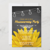 Invitation Panneaux de tournesol du parti rustique de réchauf (Devant)