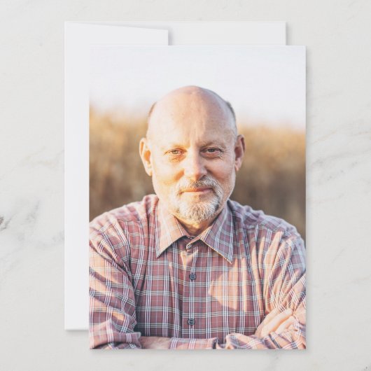 Invitation Panneaux en bois vert rustique Photo Retraite Part (Dos)