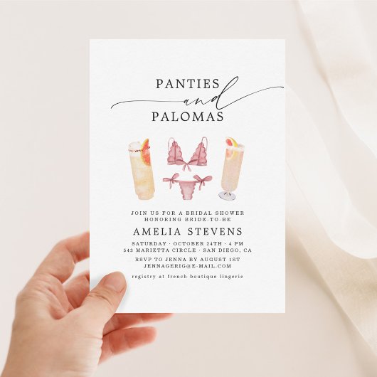 Invitation Panneaux & Palomas Fête des mariées Bachelorette