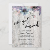 Invitation Panneaux patinés Fleurs Lumières Nous Avons Été Ma (Devant)