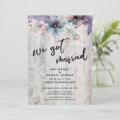 Invitation Panneaux patinés Fleurs Lumières Nous Avons Été Ma (Debout devant)