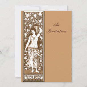 Invitation Panorama décoratif à l'ancienne de l'époque victor