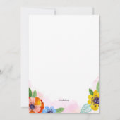 Invitation Pansies et papillons fête d'anniversaire (Dos)