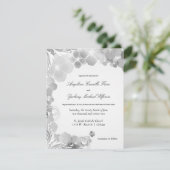 Invitation Pansies Noires Et Blancs Et Flèches Mariages Forme (Debout devant)