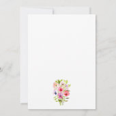 Invitation Pansies rustiques en aquarelle Dîner de répétition (Dos)