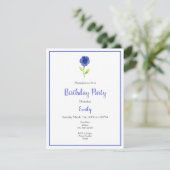 Invitation Pansies violettes bleues (Debout devant)