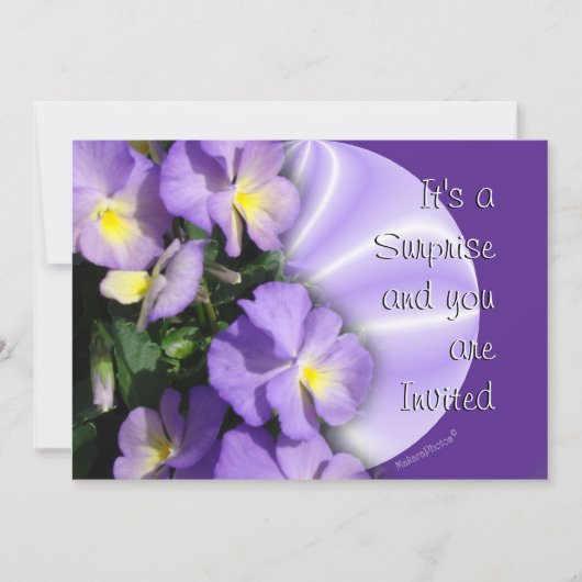 Invitation Pansy 1023 Invitation-personnaliser n'importe quel (Devant)