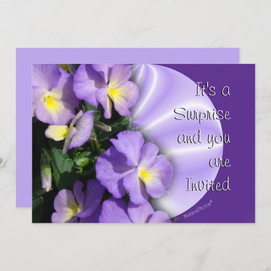 Invitation Pansy 1023 - personnalisez toute occasi (Devant / Derrière)