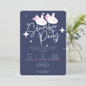 Invitation Pantoufles de lapin Stwood Party Slepover Annivers (Debout devant)