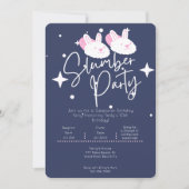 Invitation Pantoufles de lapin Stwood Party Slepover Annivers (Devant)