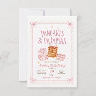 Invitation Pantoufles roses pour filles pour anniversaire Crê