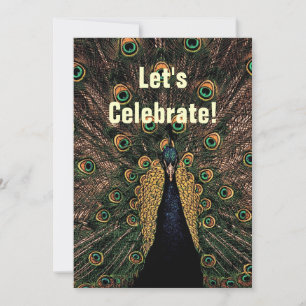 Invitation Paon - Anniversaire de mariage