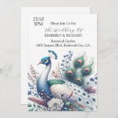 Invitation Paon Majestueux (Devant / Derrière)