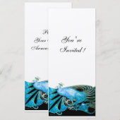 Invitation PAON métallisé noir, bleu, blanc, champagne (Devant / Derrière)