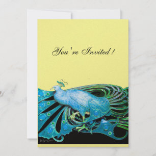 Invitation PAON noir, bleu, or métallisé papier