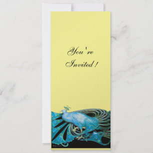 Invitation PAON papier métallisé noir, bleu, or