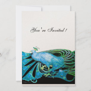 Invitation PAON papier métallisé noir, bleu, or