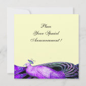Invitation PAON papier métallisé noir, violet, platine (Dos)