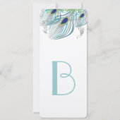 Invitation Paon Vintage 3 Plumes (Dos)